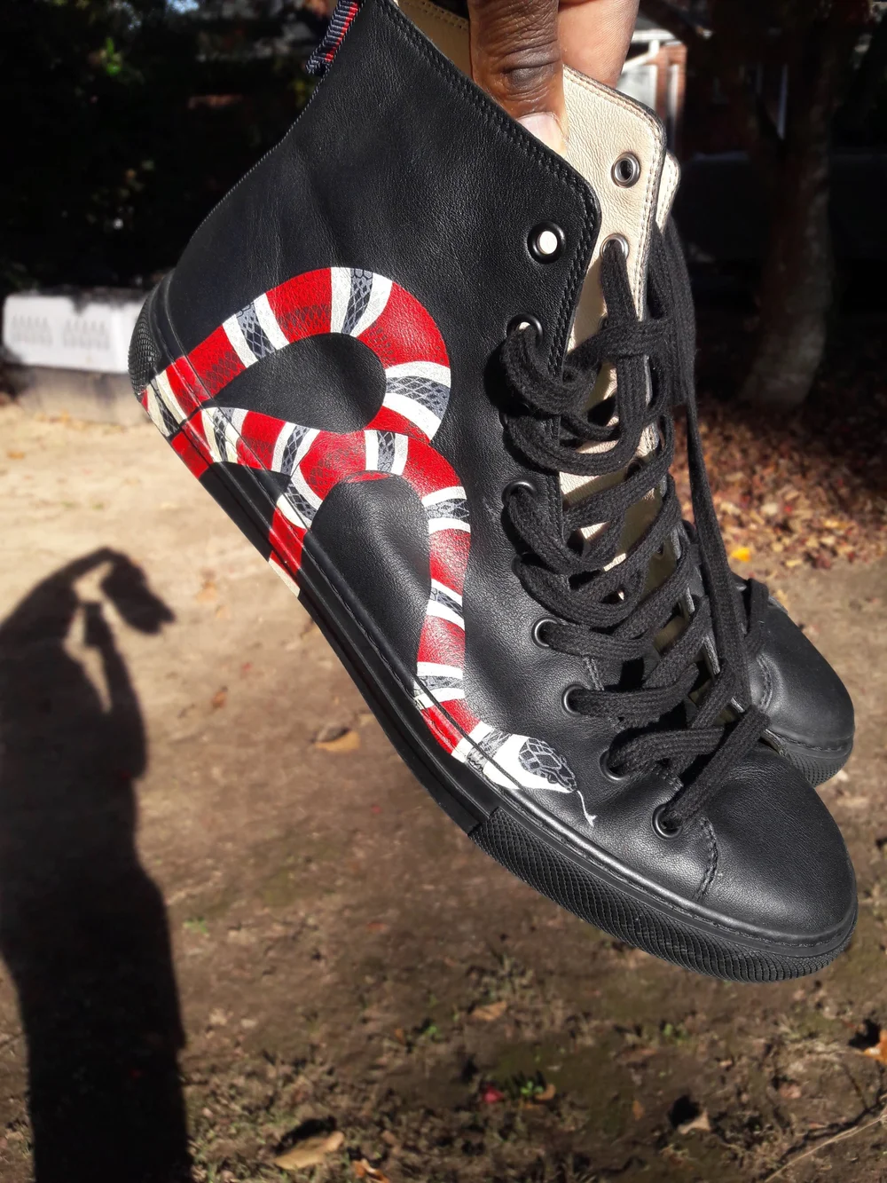 Gucci black leather